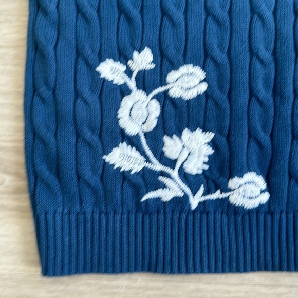 LAUREN RALPH LAUREN
Women's Embroidered Cable-Knit Sweater - Picture 5 of 8